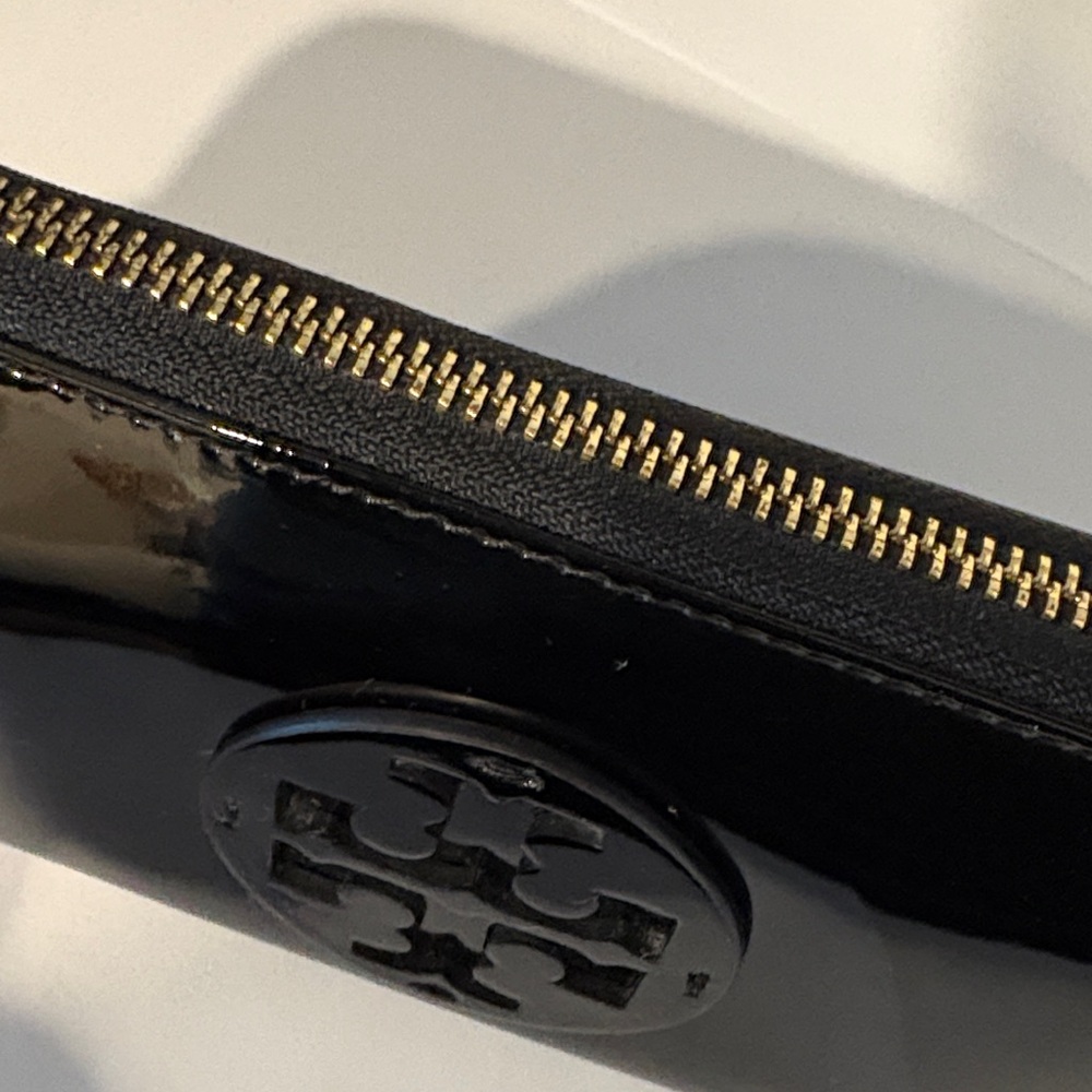 Tory Burch Continental Wallet Black Patent Leather